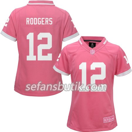 Green Bay Packers Tröjor Aaron Rodgers 12 Nike Rosa - Dame Green Bay Packers Tröjor Aaron Rodgers 12 Nike Rosa - Dame